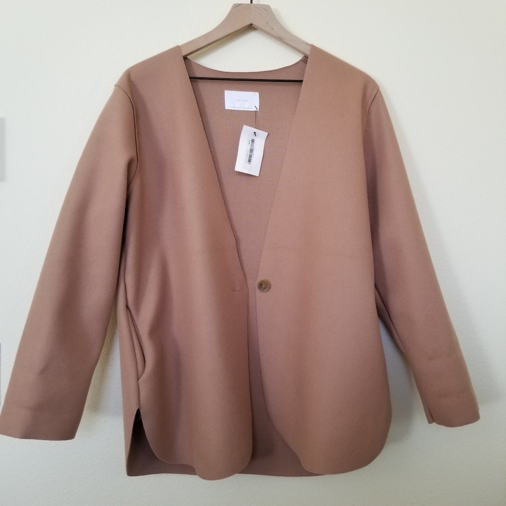 Oak + Fort Oversized Camel Blazer